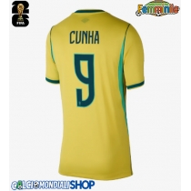 Maglie da calcio Brasile Matheus Cunha #9 Prima Maglia Femminile Mondiali 2026  Manica Corta